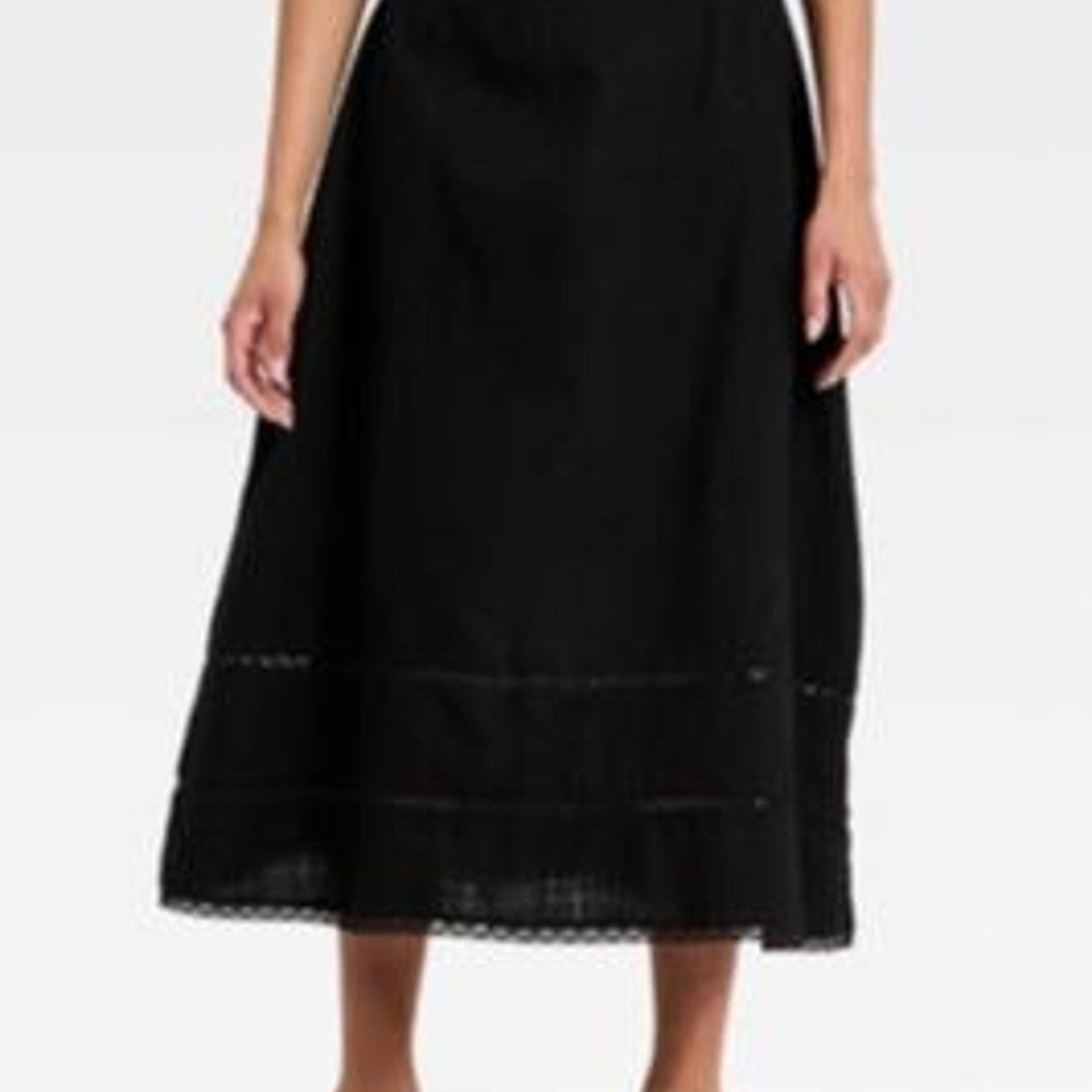 Universal Thread Women's Eyelet Mid Swing Maxi Skirt